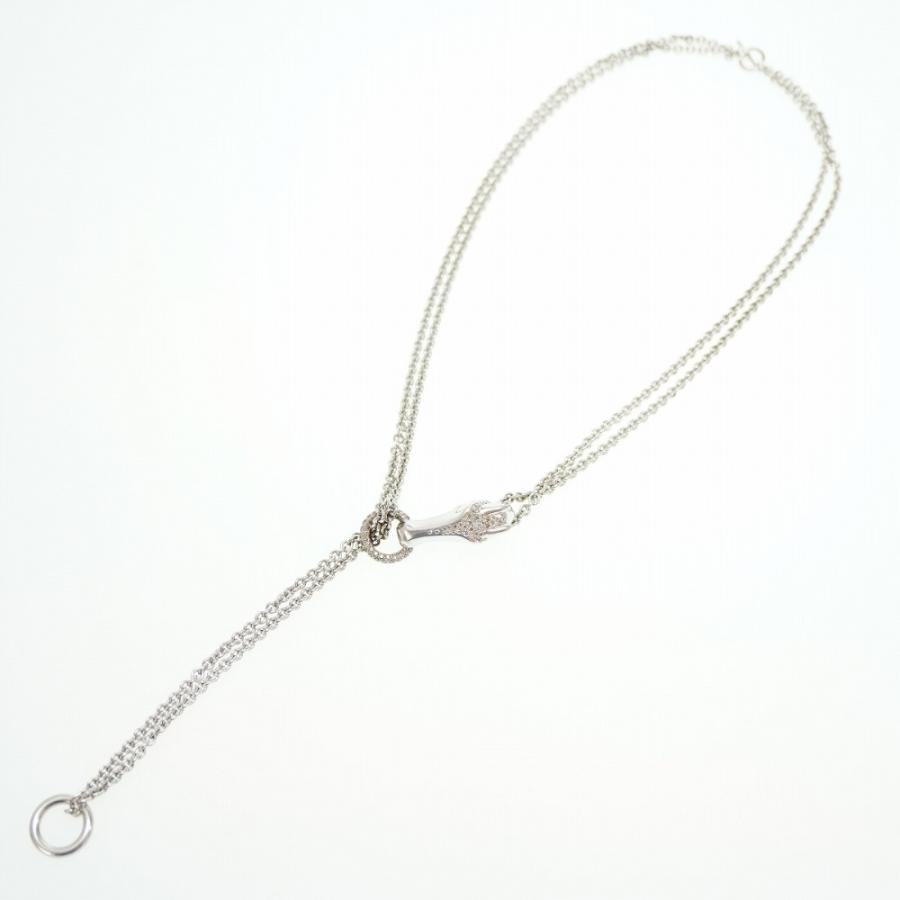 HERMES（エルメス） ギャロップ ダイヤ 2連チェーン シルバー 925