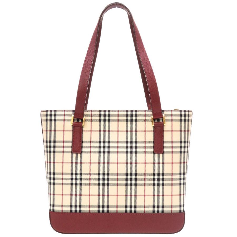 BURBERRY（バーバリー） 未使用 チェック キャンバスレザー ベージュ