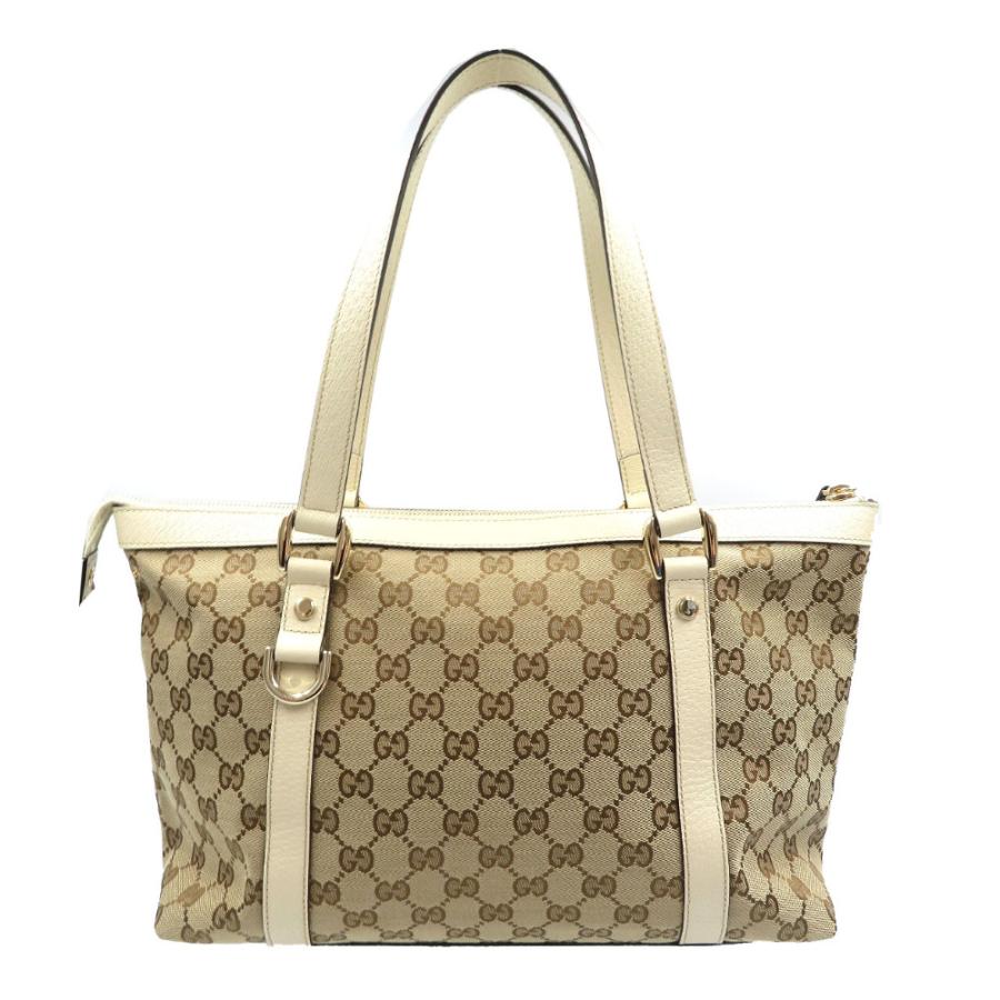 ★GUCCI グッチ アビー GGキャンバス ハンドバッグ 141470 GUCCI 新品同様 グッチ アビーライン 141470 GGキャンバス レザー