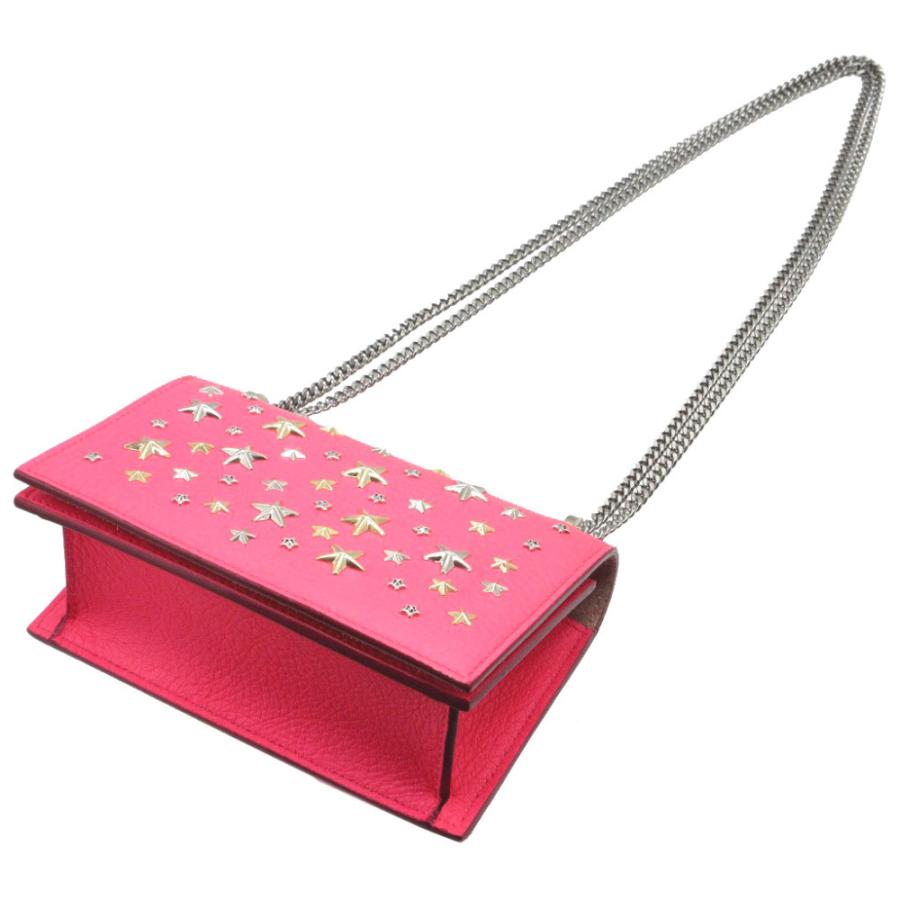 美品 ジミーチュウ フロリア スタースタッズ レザー ピンク 美品 ジミーチュウ フロリア スタースタッズ レザー ピンク