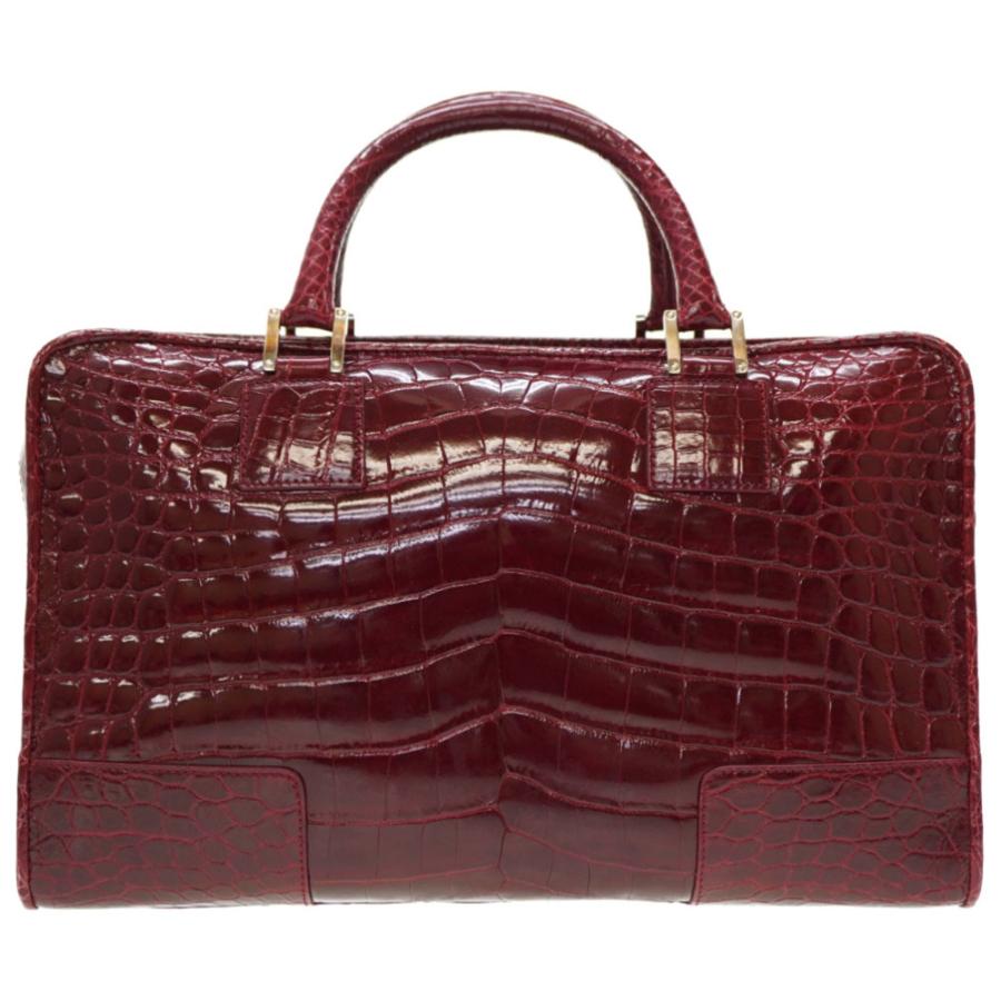 LOEWE ロエベ アマソナ36 クロコダイル ボルドー ハンドバッグ LOEWE ロエベ アマソナ36 クロコダイル ボルドー ハンドバッグ