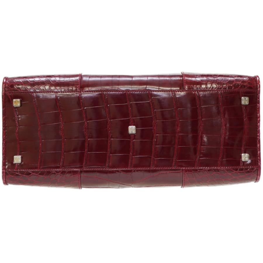 LOEWE ロエベ アマソナ36 クロコダイル ボルドー ハンドバッグ LOEWE ロエベ アマソナ36 クロコダイル ボルドー ハンドバッグ