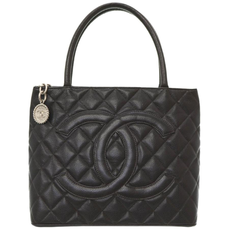 CHANEL シャネル 復刻トート キャビアスキン ブラウン バッグ