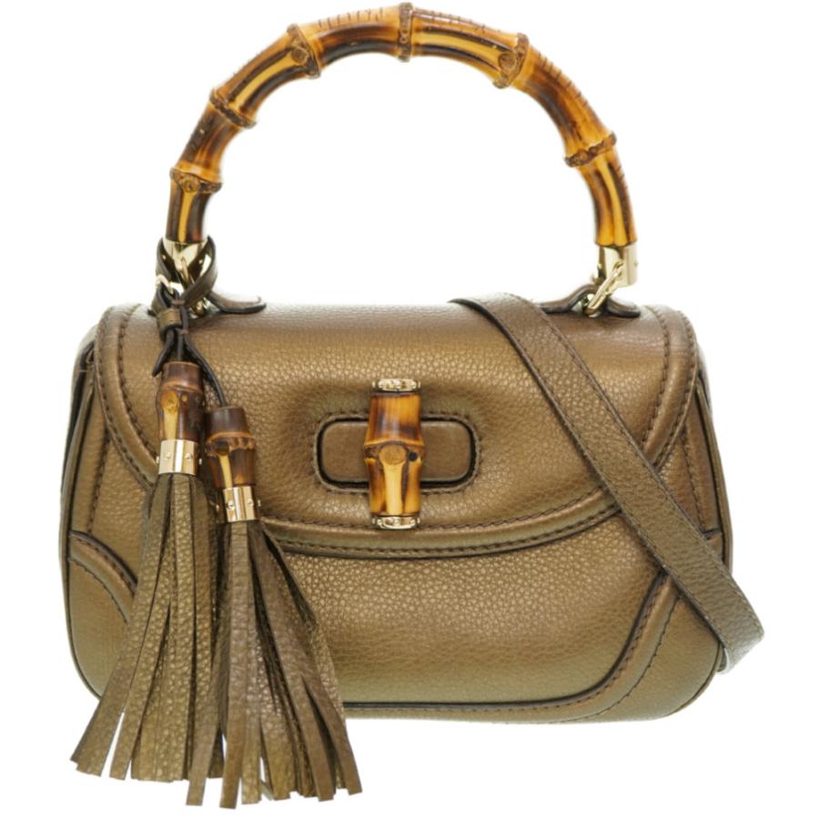 GUCCIグッチ ニューバンブー ハンドバッグ 254884 レザー ゴールド GUCCI グッチ ニューバンブー ショルダー ハンドバッグ 254884