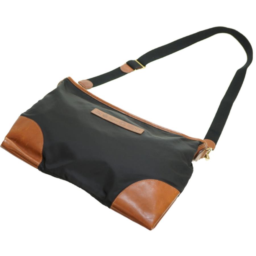 フェリージ ナイロン/レザー ショルダーバッグ ブラック 黒 0180  