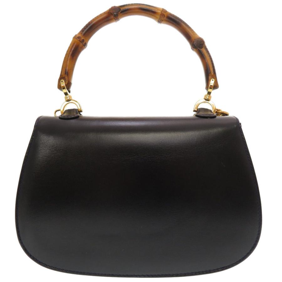 美品　GUCCI グッチ バンブー レザー トートバッグ ハンドバッグ　ネイビー GUCCI 極 美品 希少品 グッチ オールドグッチ ヴィンテージ