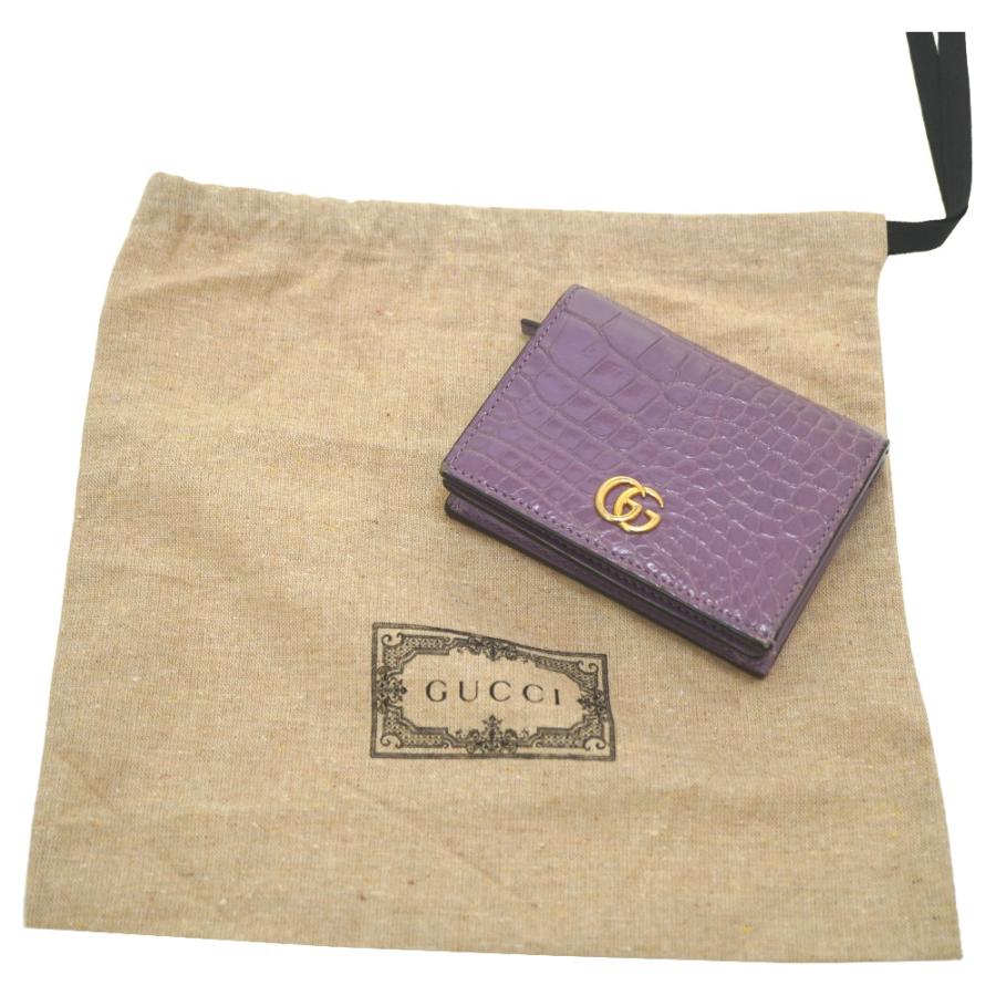 グッチ クロコダイル マーモント コンパクトウォレット 456126 二  