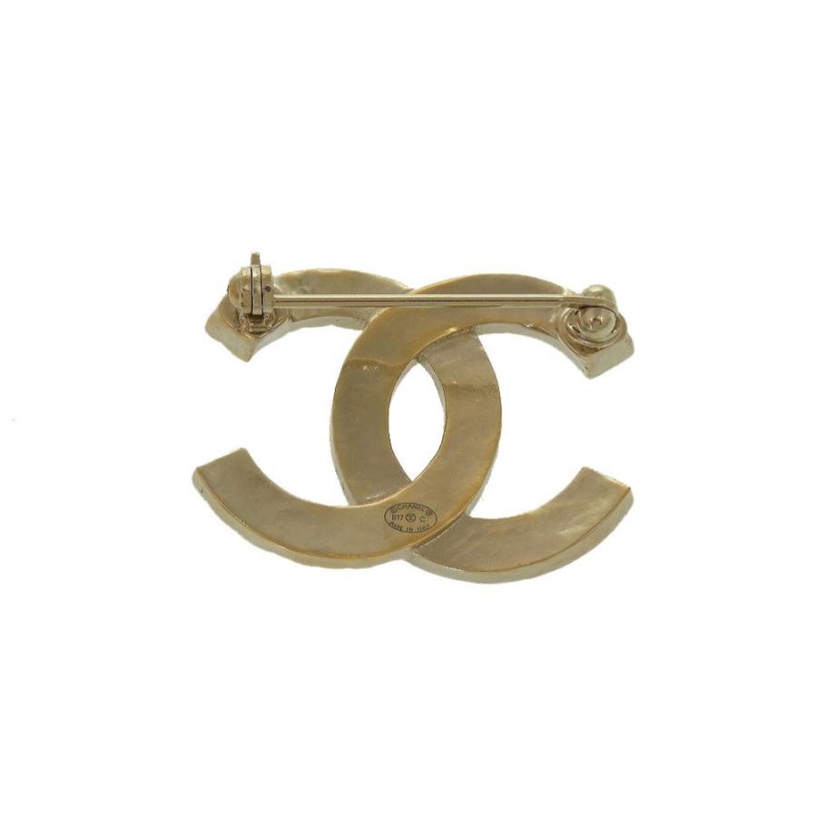 美品 シャネル ココマーク B17C ラインストーン ゴールド ブローチ アクセサリー 0183 CHANEL_1