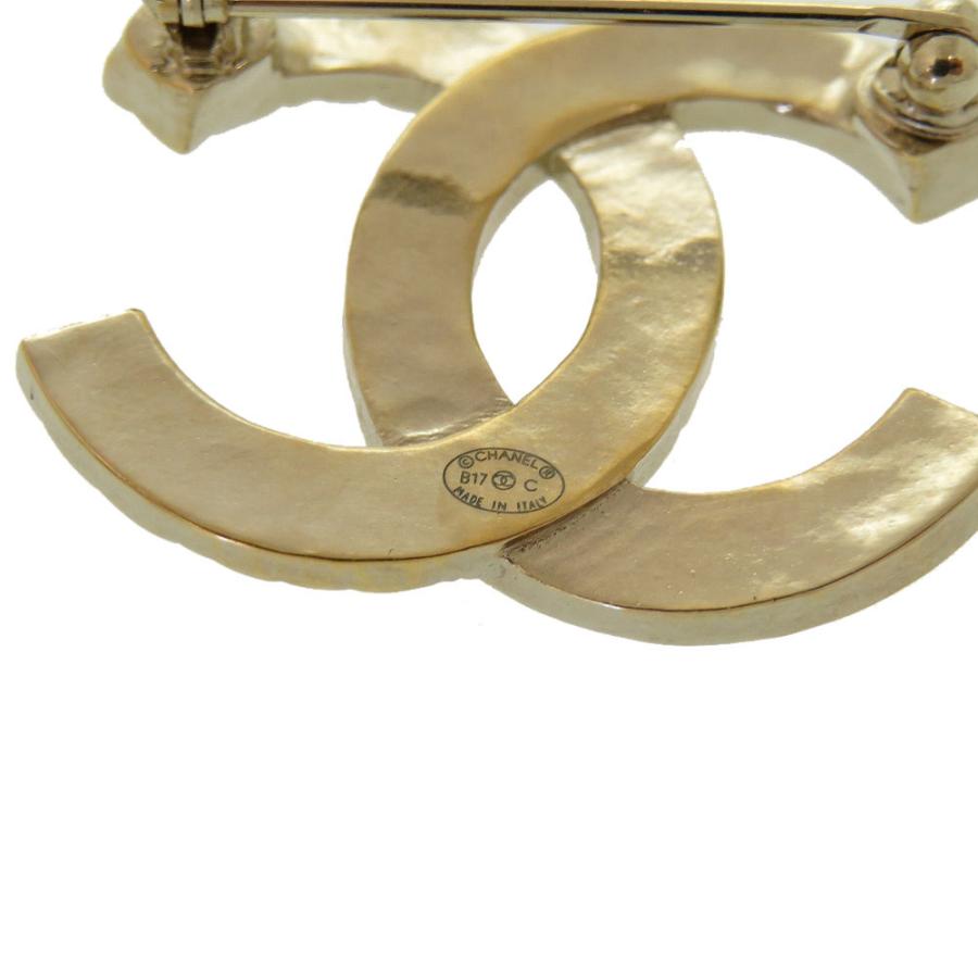 美品 シャネル ココマーク B17C ラインストーン ゴールド ブローチ アクセサリー 0183 CHANEL_2