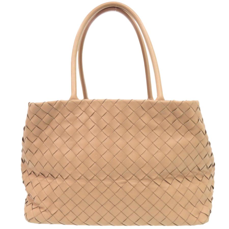 【BOTTEGA VENETA】ハンドバッグ　イントレチャート　レザー　ベージュ 中古 ボッテガヴェネタ ハンドバッグ レディース ブランド
