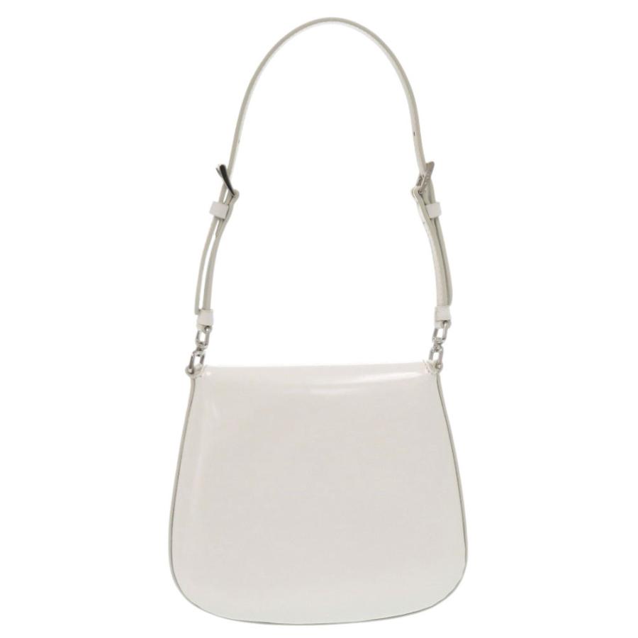 未使用 プラダ SPAZZOLATO 1BH188 トライアングルロゴ レザー ホワイト 2way ショルダーバッグ 白 0372【中古】PRADA PRADA（プラダ） 未使用 SPAZZOLATO 1BH188 トライアングルロゴ レザー