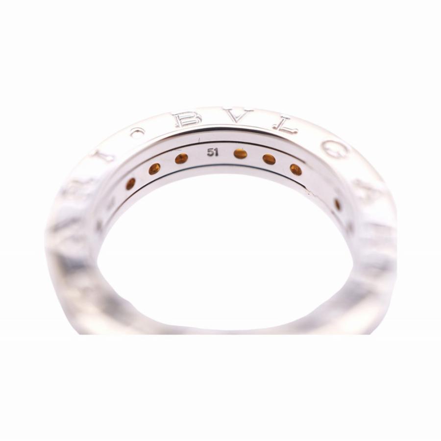 ブルガリ ビーゼロワン B-zero ホワイトゴールド リング BVLGARI（ブルガリ） B-ZERO1 シトリン K18WG リング #51 ホワイト