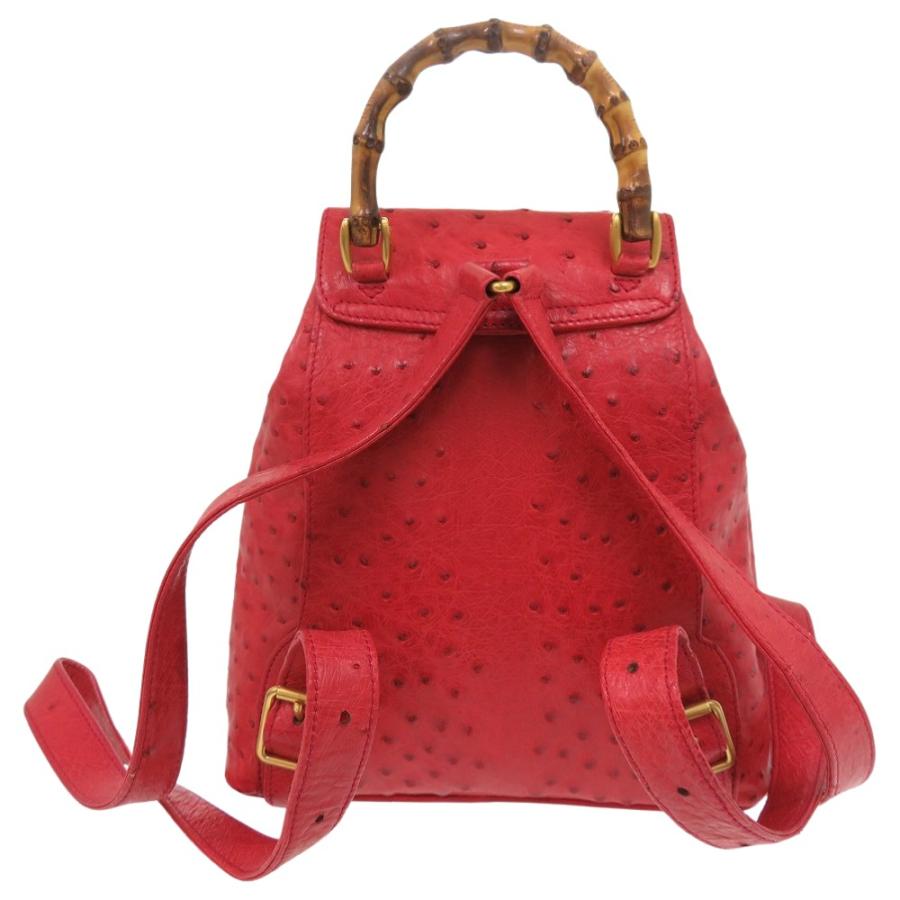 グッチ バンブー オーストリッチ バックパック リュック レッド デイパック 0679 GUCCI_1