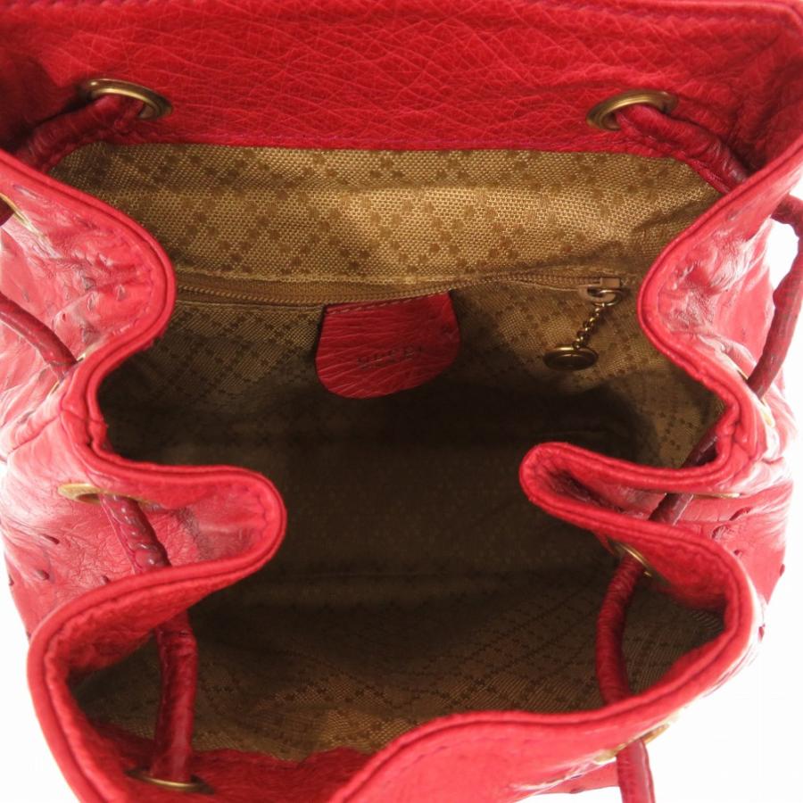 グッチ バンブー オーストリッチ バックパック リュック レッド デイパック 0679 GUCCI_4