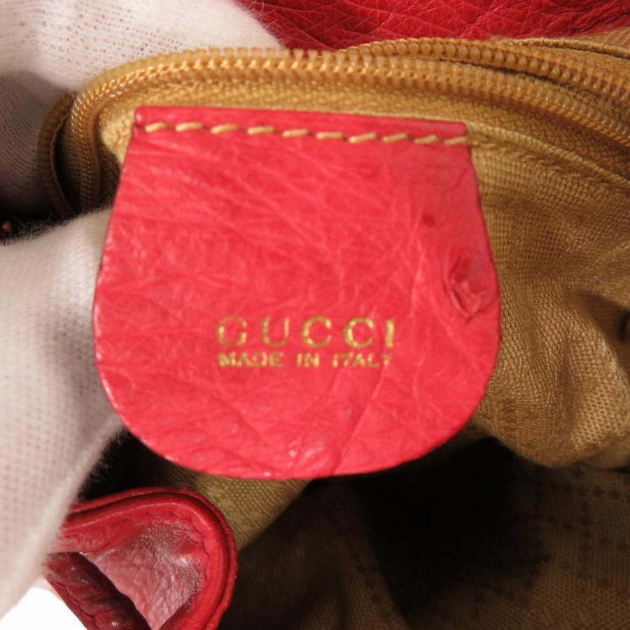 グッチ バンブー オーストリッチ バックパック リュック レッド デイパック 0679 GUCCI_7