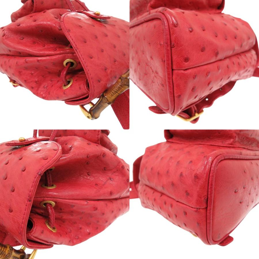 グッチ バンブー オーストリッチ バックパック リュック レッド デイパック 0679 GUCCI_8