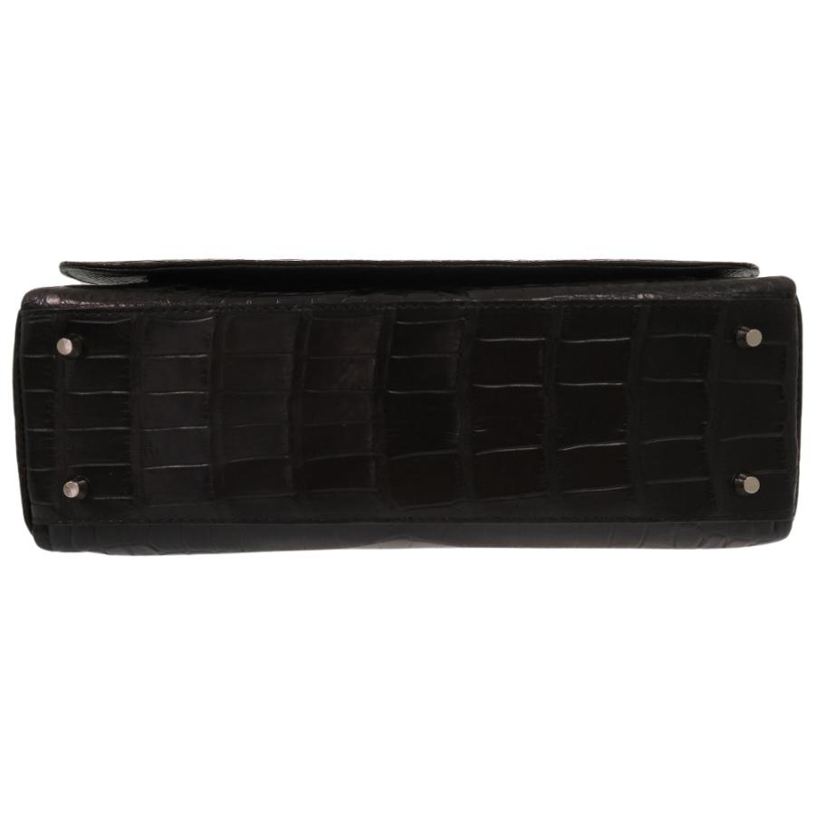 新品同様 タケチ ショルダーバッグ ブラック クロコダイル 0693 武知  