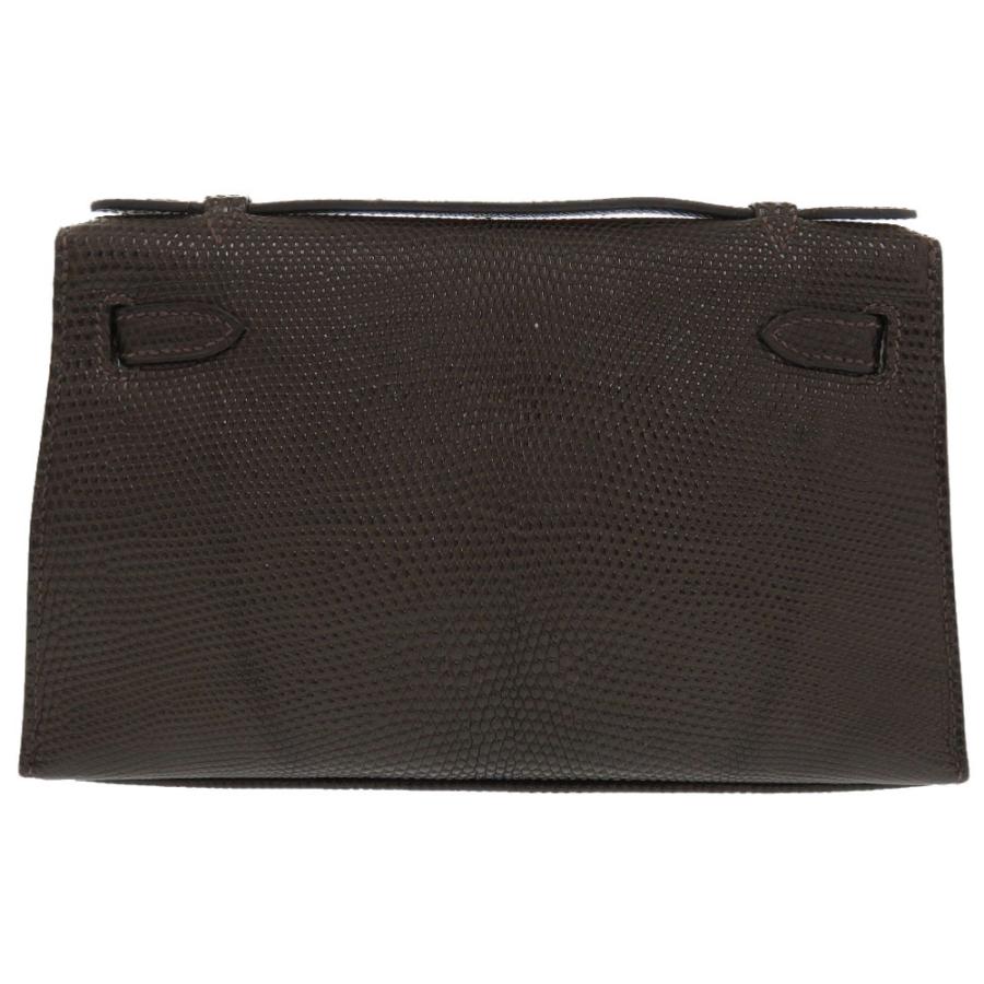 HERMES（エルメス） 美品 ポシェットケリー リザード ブラウン