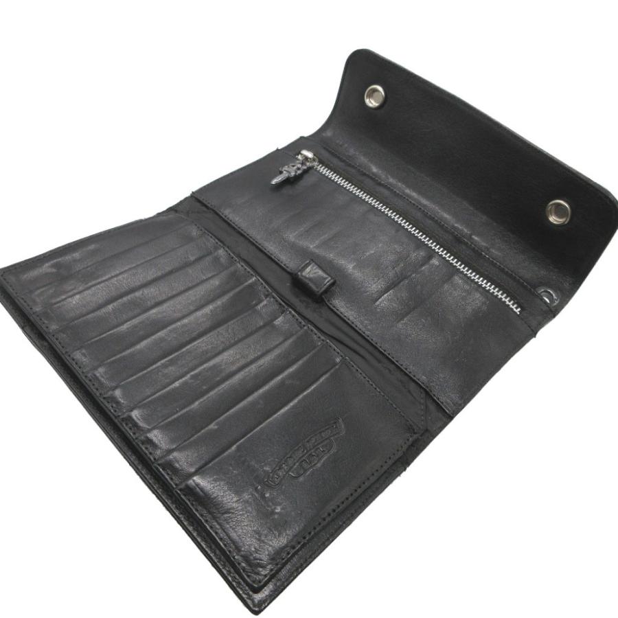 美品 クロムハーツ WAVE WALLET ウェーブウォレット レザー 美品 クロムハーツ WAVE WALLET ウェーブウォレット レザー