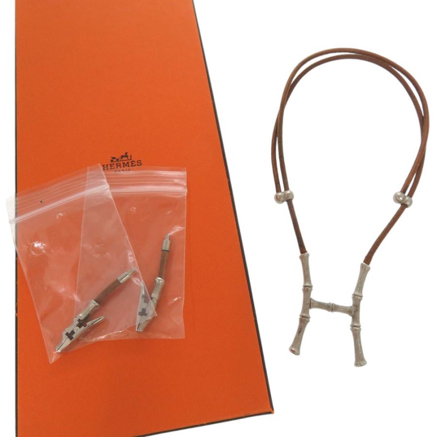 HERMES エルメス バンブー ホルター ネックレス チョーカー