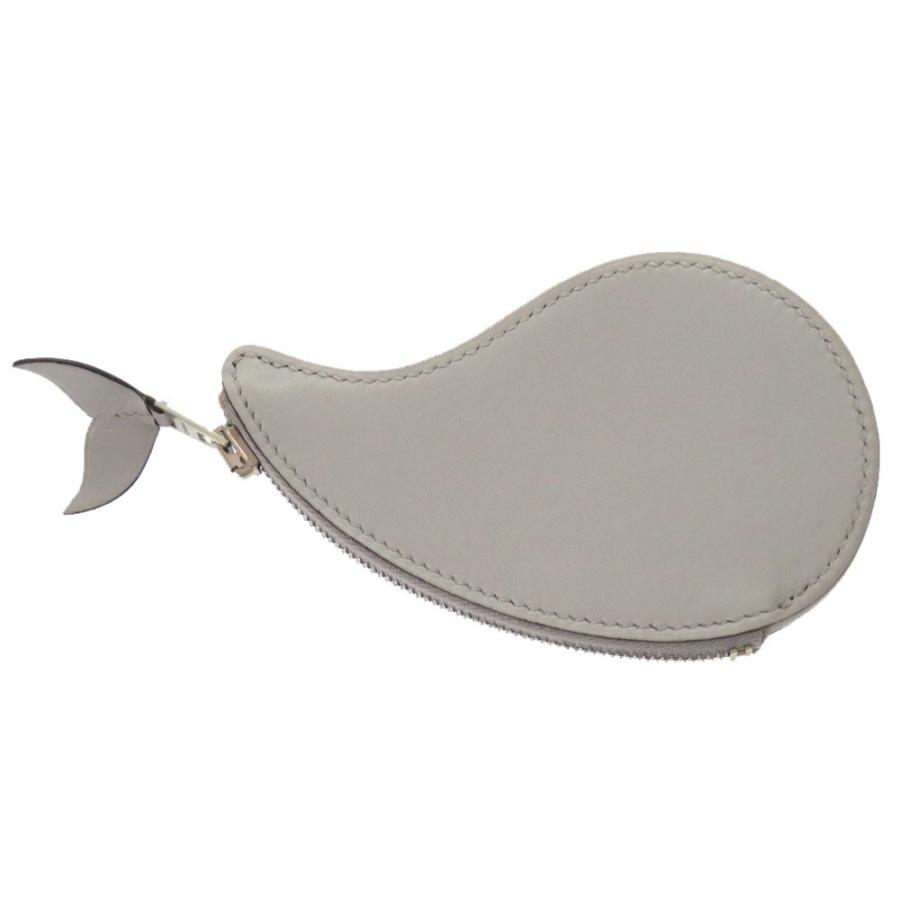 HERMES（エルメス） 新品同様 アニマル クジラ レザー グレー □J刻印