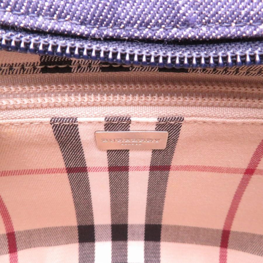 BURBERRY（バーバリー） 美品 ノバチェック デニム ネイビー レザー