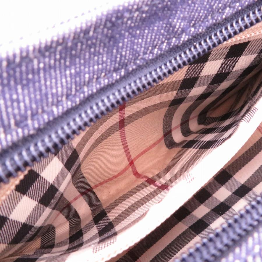 【美品・希少】バーバリーロンドン ショルダーバッグ デニム レザー ノバチェック BURBERRY（バーバリー） 美品 ノバチェック デニム ネイビー レザー