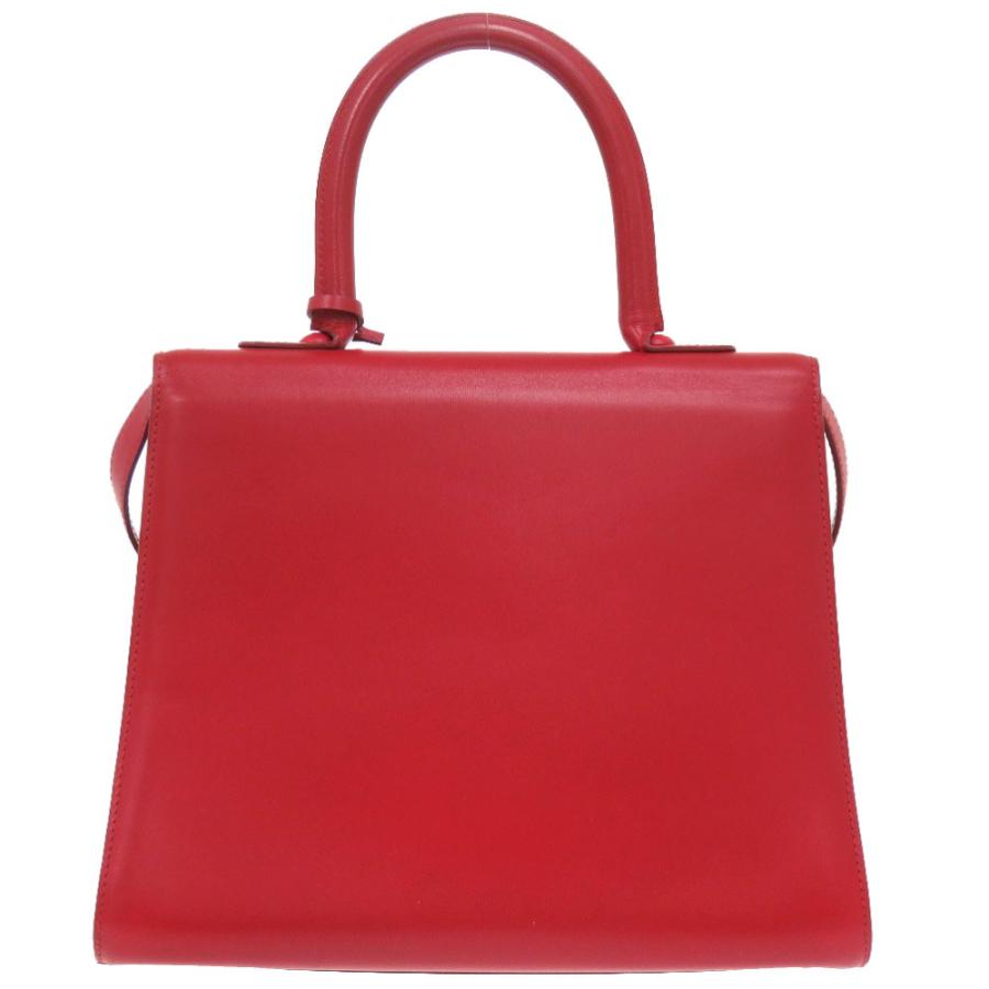 デルヴォー 仕上げる DELVAUX ブリヨン MM ハンドバッグ レザー レッド