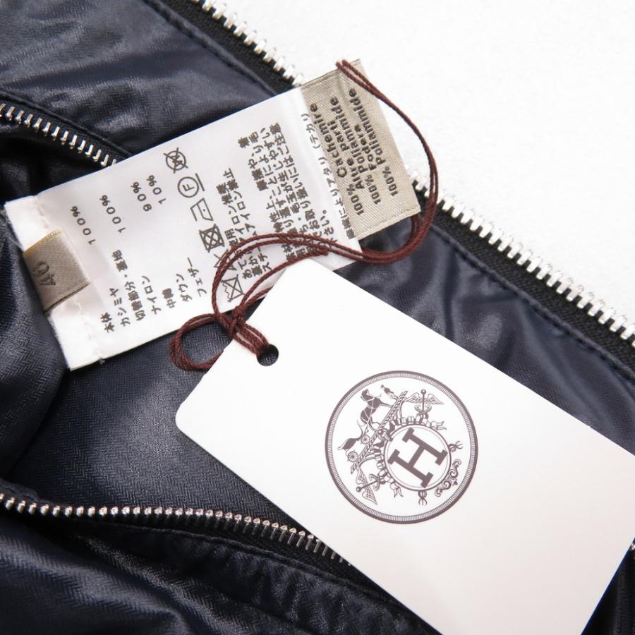 未使用 エルメス カシミヤ ダウンベスト カシミヤ/ナイロン ブラック サイズ46 黒 0429 HERMES メンズの画像