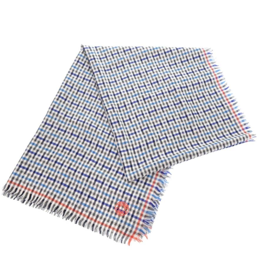 HERMES 未使用品 エルメス カシミヤ/絹 マルチカラー ギンガムチェック