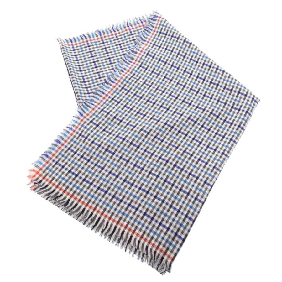 HERMES シルクスカーフ チェック柄 HERMES（エルメス） 未使用品 カシミヤ/絹 マルチカラー ギンガム