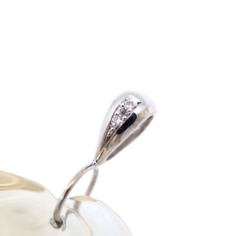 美品 天然オパール109.08ct / ダイヤ0.04ct / K18WG ペンダント トップ ホワイトゴールド/オパール/ダイヤモンド ジュエリー 0060_5