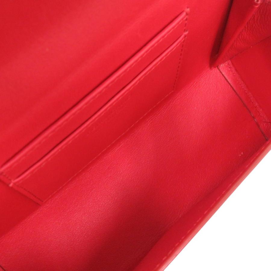 美品 サルヴァトーレフェラガモ 241266 カーフ レッド 2WAY ショルダーバッグ クラッチバッグ 赤 0195 Salvatore Ferragamo_6