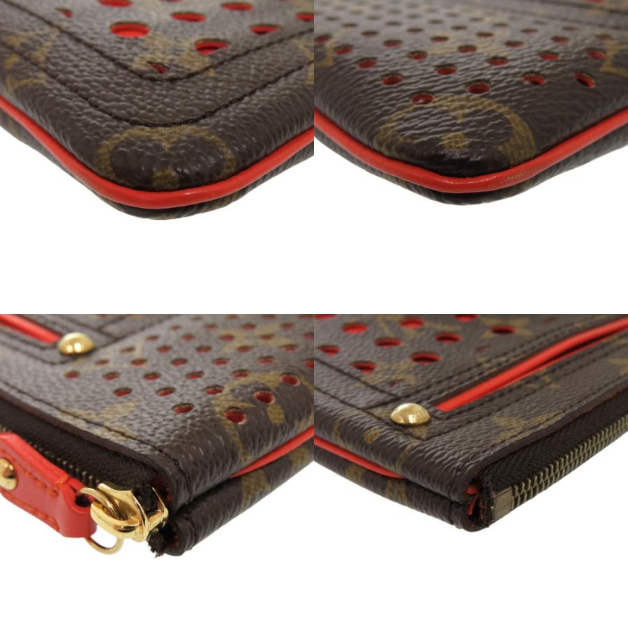 美品 ルイ ヴィトン ポシェットプラット モノグラムペルフォ M95187 オランジュ ポーチ LV 0280 LOUIS VUITTON_2