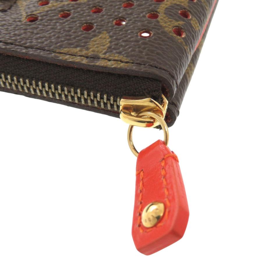美品 ルイ ヴィトン ポシェットプラット モノグラムペルフォ M95187 オランジュ ポーチ LV 0280 LOUIS VUITTON_6