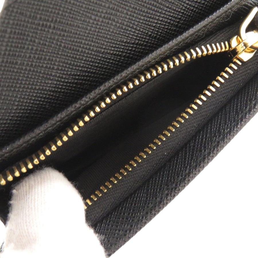 PRADA（プラダ） 新品同様 1MV021 サフィアーノレザー ブラック 二
