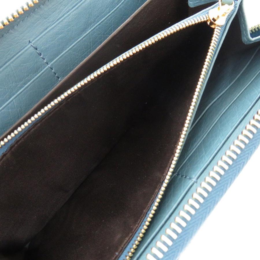 GUCCI（グッチ） 未使用品 バンブー 453158 オーストリッチ ターコイズ