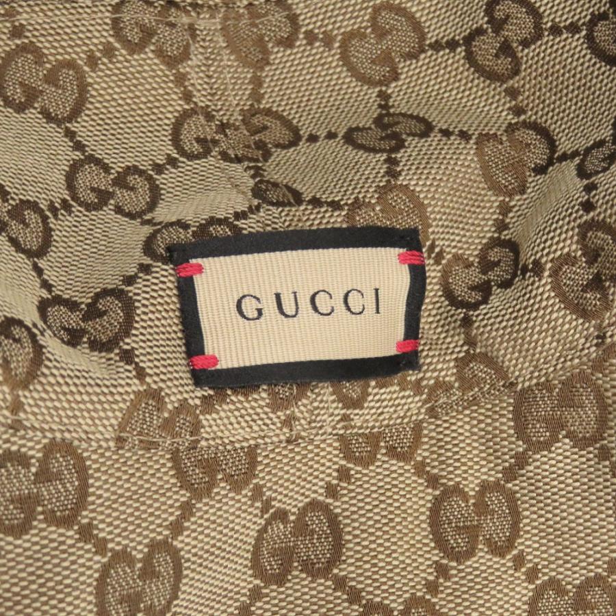 GUCCI 美品 グッチ リバーシブル バケットハット チェック柄 GG