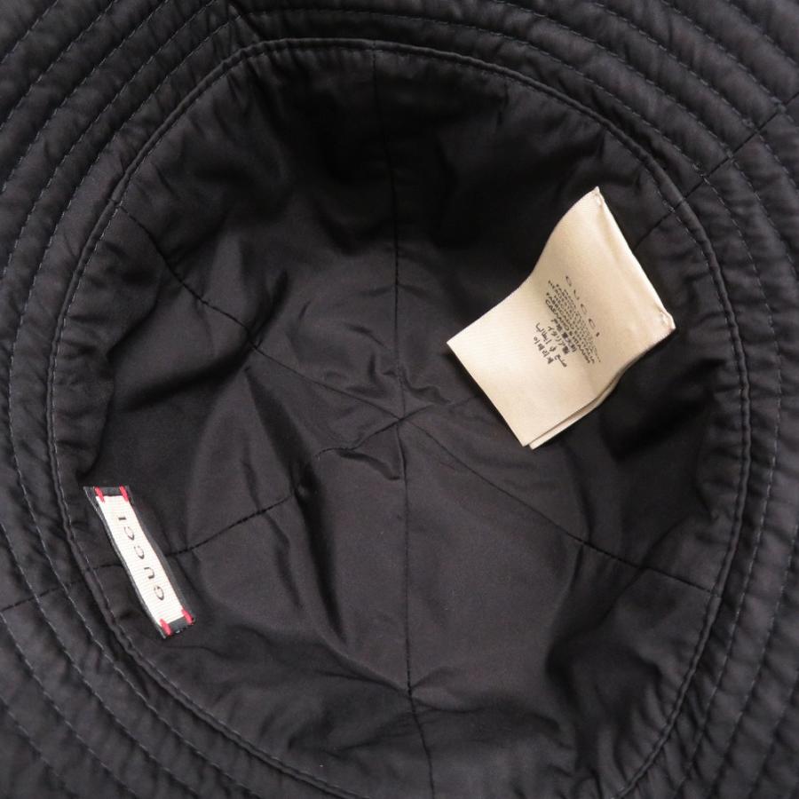 GUCCI（グッチ） 新品同様 バケットハット ポリエステル ブラック 帽子
