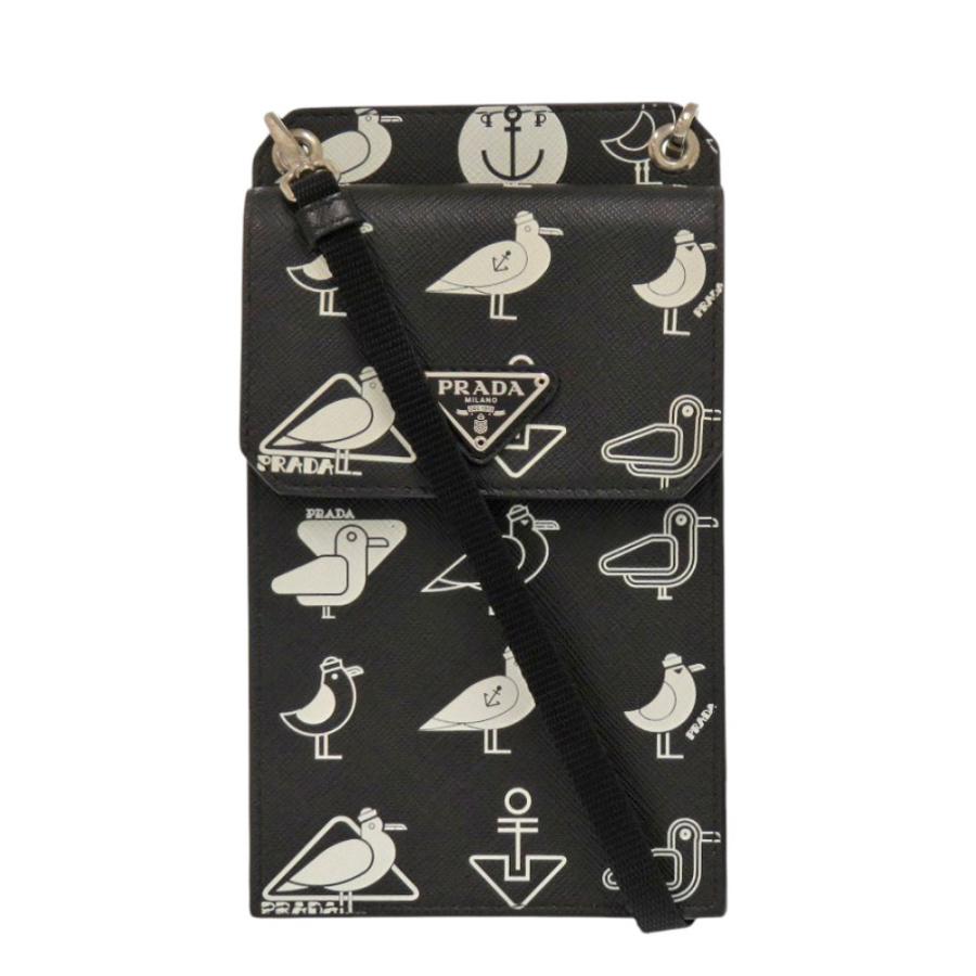 PRADA 美品 プラダ スマホショルダー マリン柄 カモメ 2ZH068