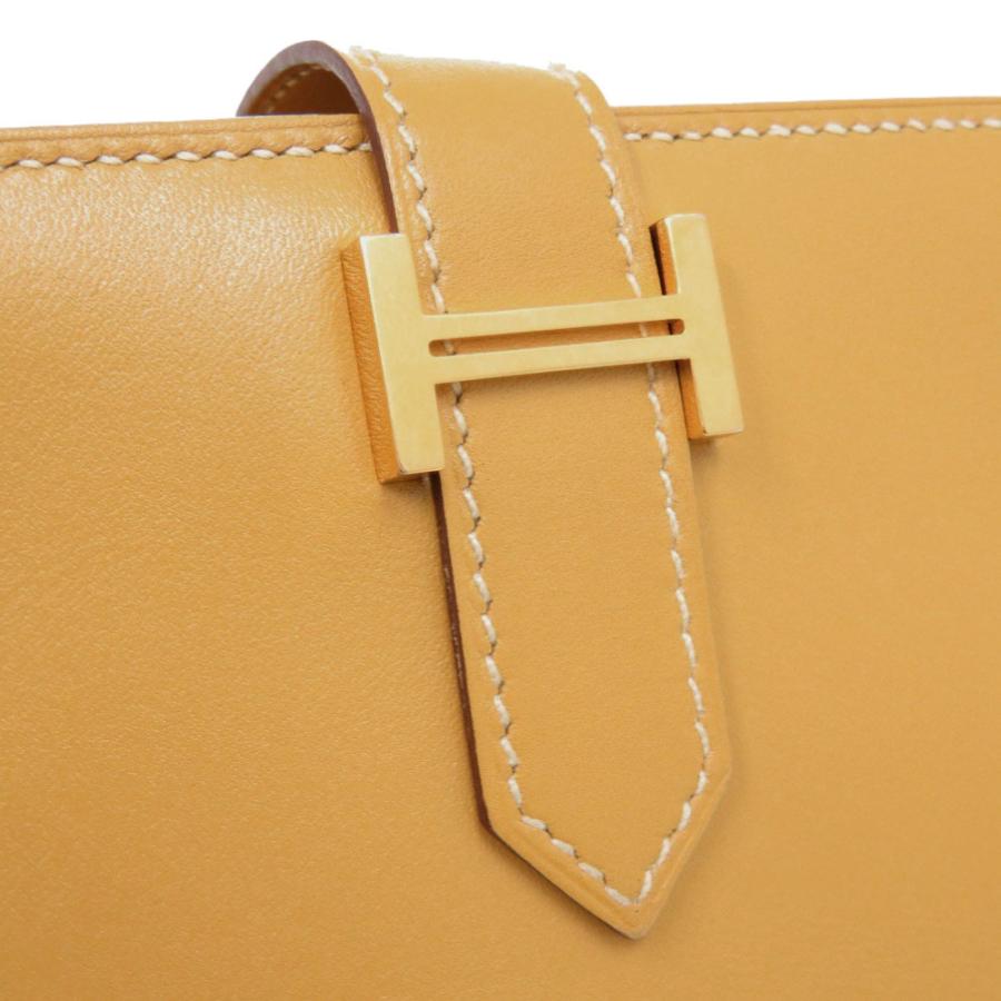 美品 エルメス ベアンスフレ ヴォータデラクト パイユ ゴールド金具 A刻印(2017年製) 長財布 1218 HERMESの画像