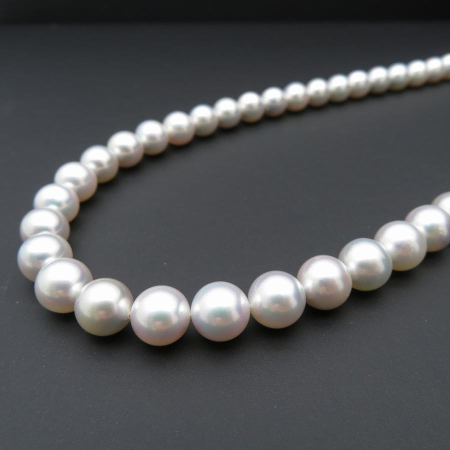 美品 WAKANA アコヤ真珠8.0-8.5mm ナチュラルブルー ネックレス 