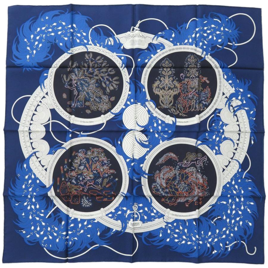 HERMES（エルメス） 新品同様 カレ90 LEGENDE BRODEE 刺繍が織りなす