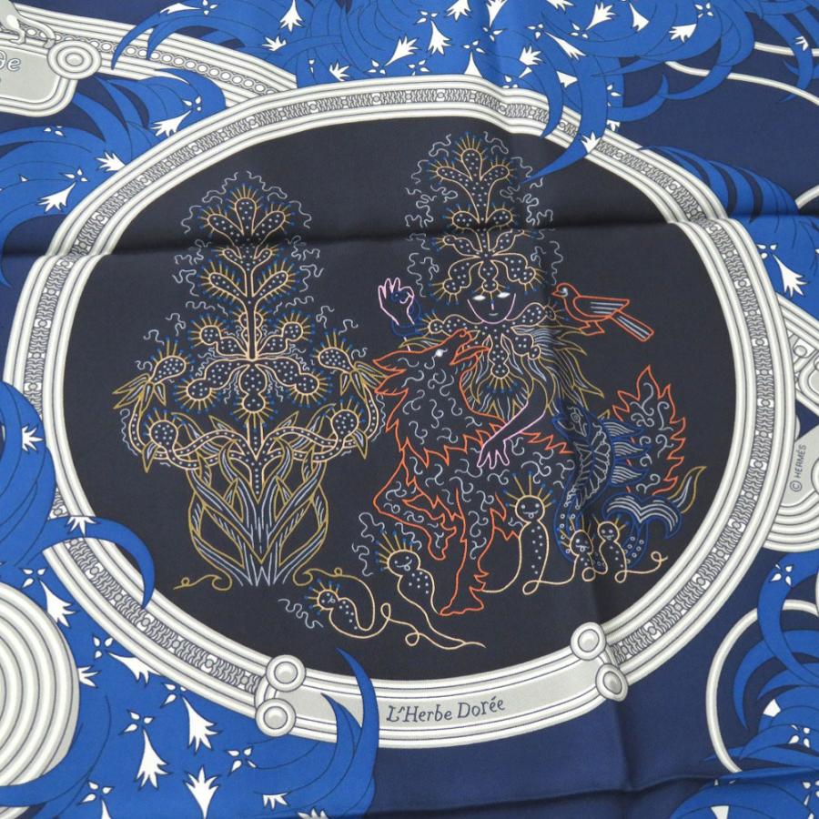 HERMES（エルメス） 新品同様 カレ90 LEGENDE BRODEE 刺繍が織りなす