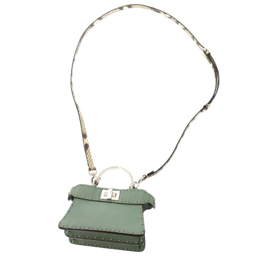 フェンディ FENDI ショルダーバッグ ピーカブー アイシーユー マイクロ パイソン 7AS106 グリーン FENDI - フェンディ FENDI ショルダーバッグ ピーカブー アイシーユー