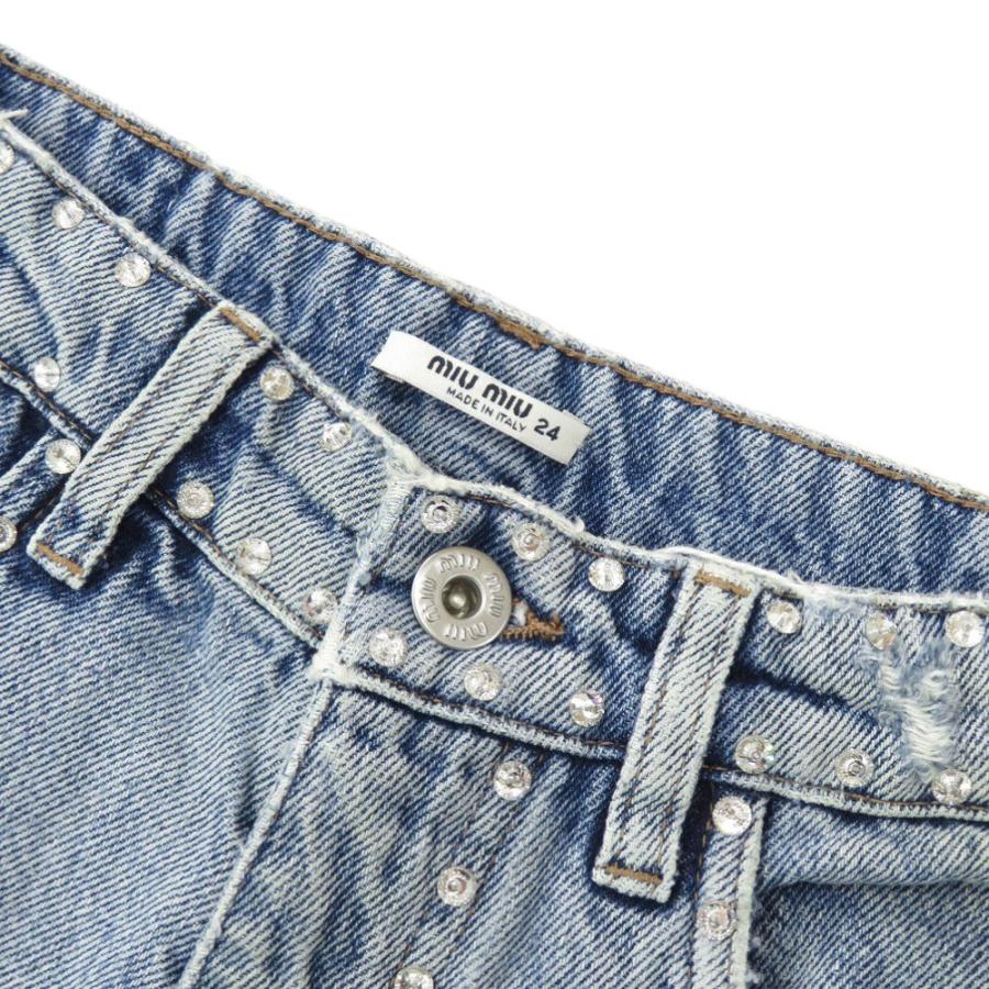 ミュウミュウ miumiu デニムパンツ 24 ライトブルー
