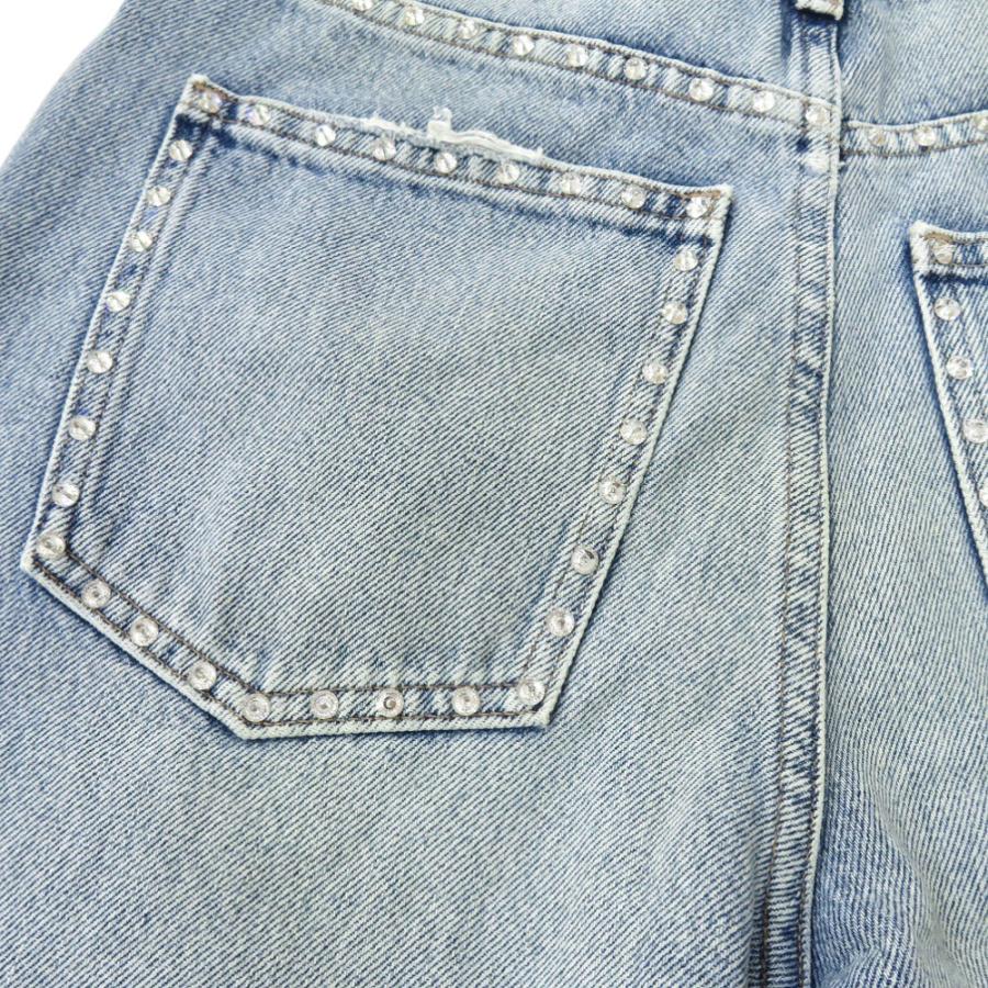 miu miu（ミュウミュウ） 新品同様 ラインストーン ジーンズ ダメージ
