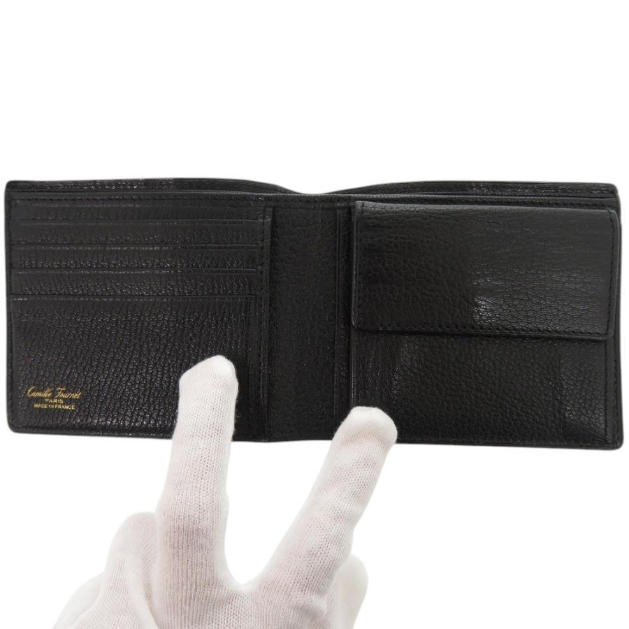CAMILLE FOURNET 二つ折り財布 ブラック CAMILLE FOURNET ブラック 二つ折り財布