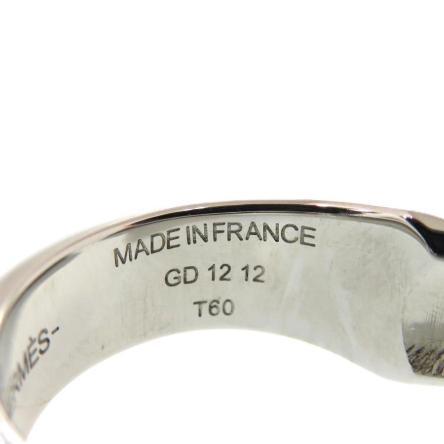 新品同様 エルメス カルーゼル メタル 約17号 シルバー T60刻印 リング  