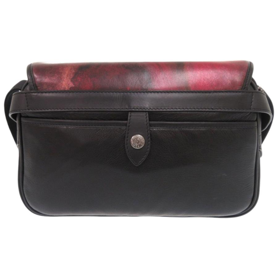 新品同様 ハンティングワールド レザー ブラック レッド ショルダー  